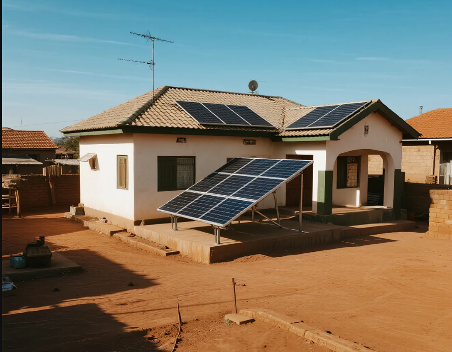 Distributed solar panel installation