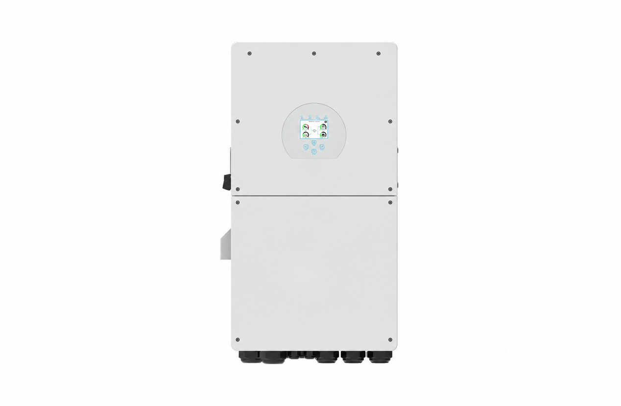 12–16 kW single-phase hybrid solar inverter front view