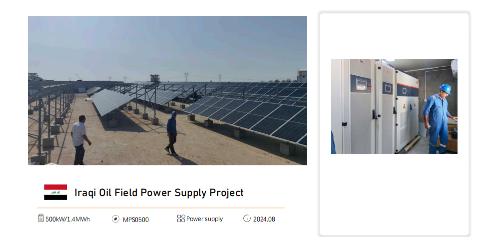 500 kW 1.4 MWh oil field power supply project in Iraq