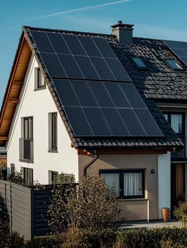 All-black solar panels installed on a home