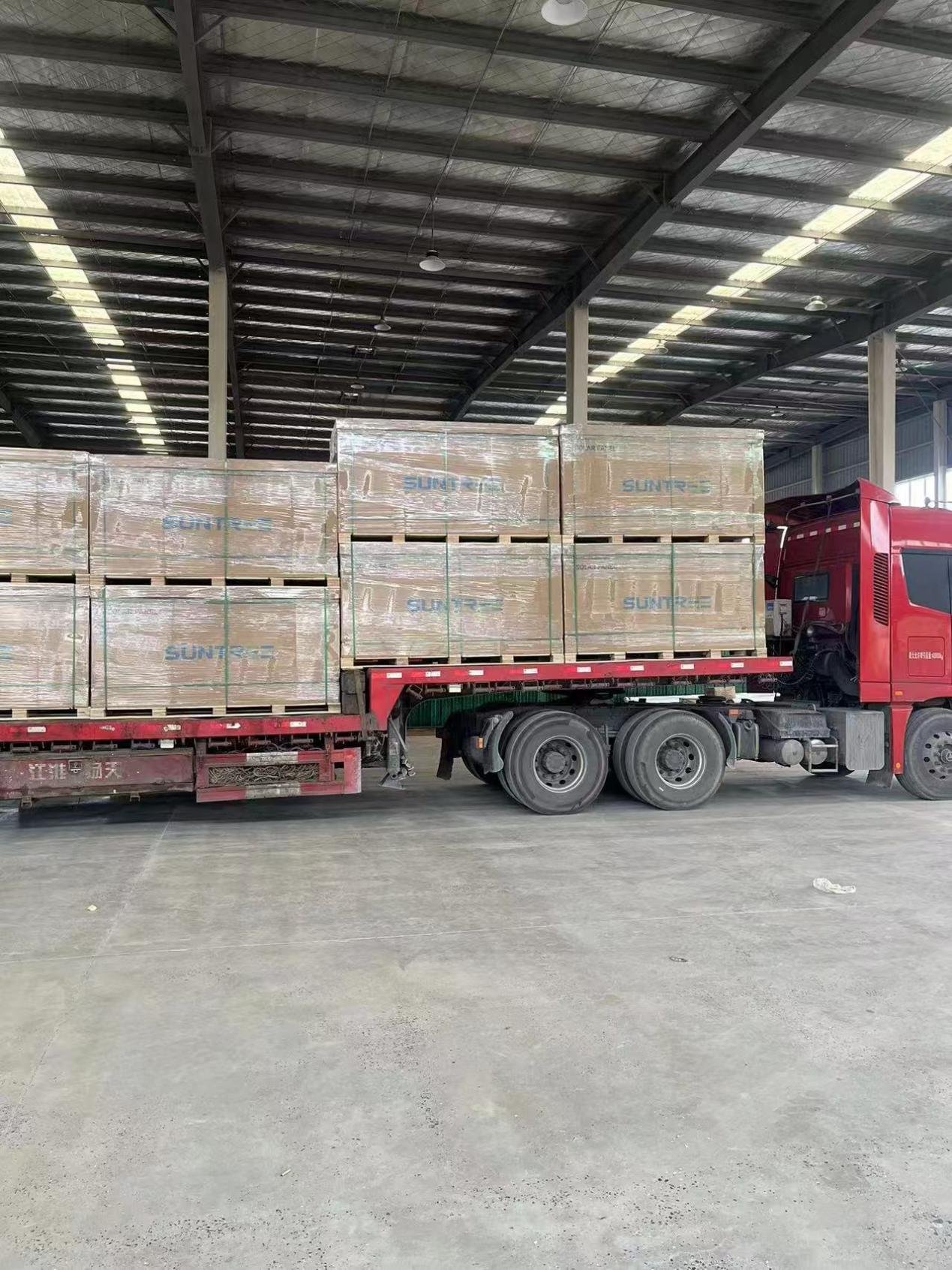 NOVASUN solar panel shipment prepared at the factory