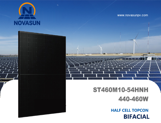 NOVASUN ST460M10-54HNH 440-460W all-black solar panel overview