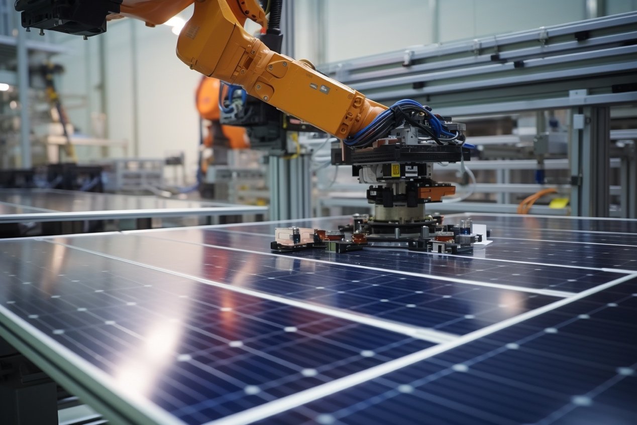Solar panel module production line