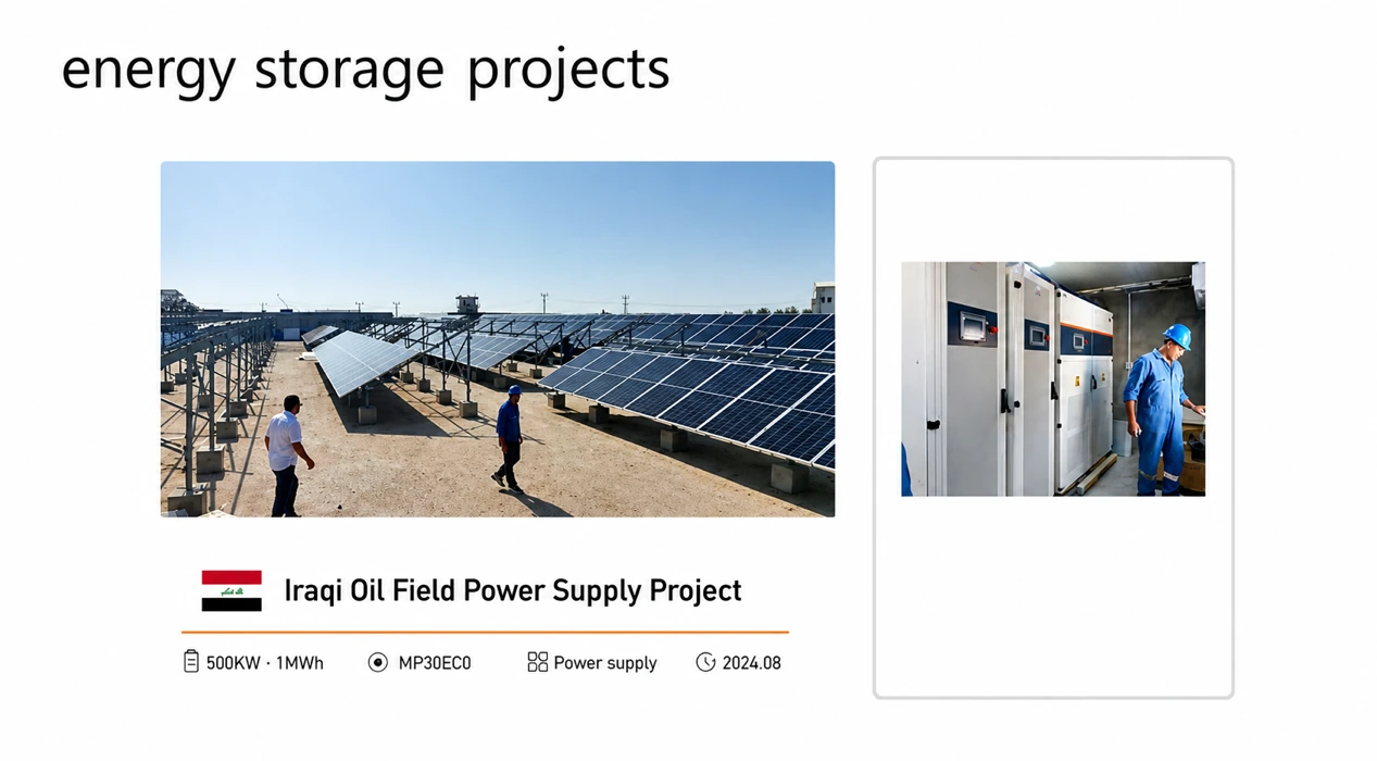 500kW 1MWh Iraqi oil field solar energy storage project