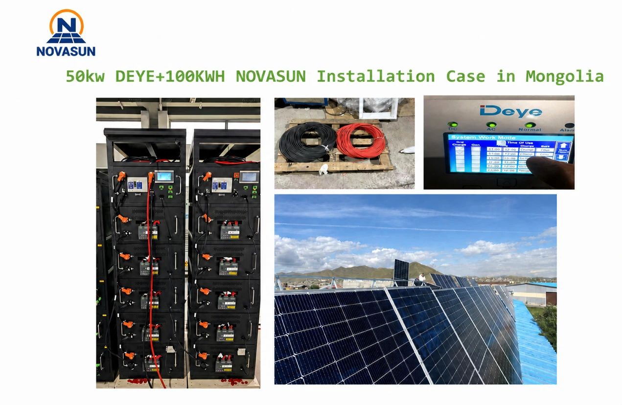 50kW DEYE and 100kWh NOVASUN installation case in Mongolia
