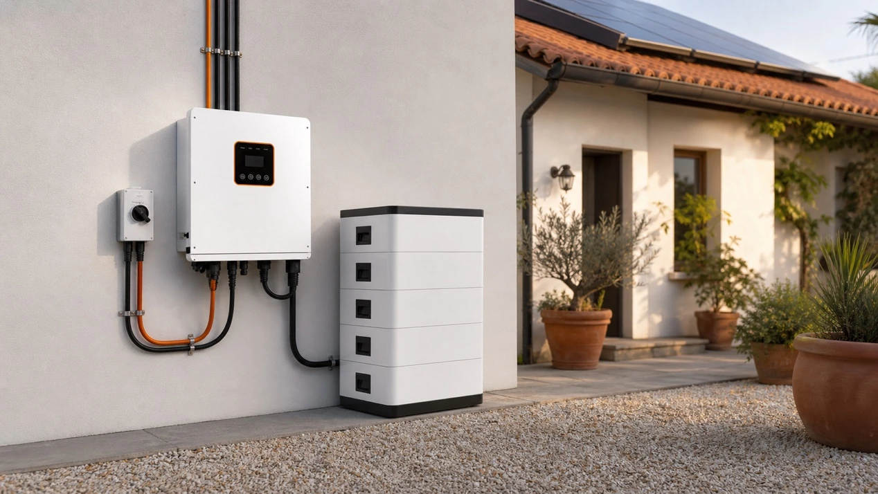 NOVASUN off-grid and hybrid solar system installed beside a residence